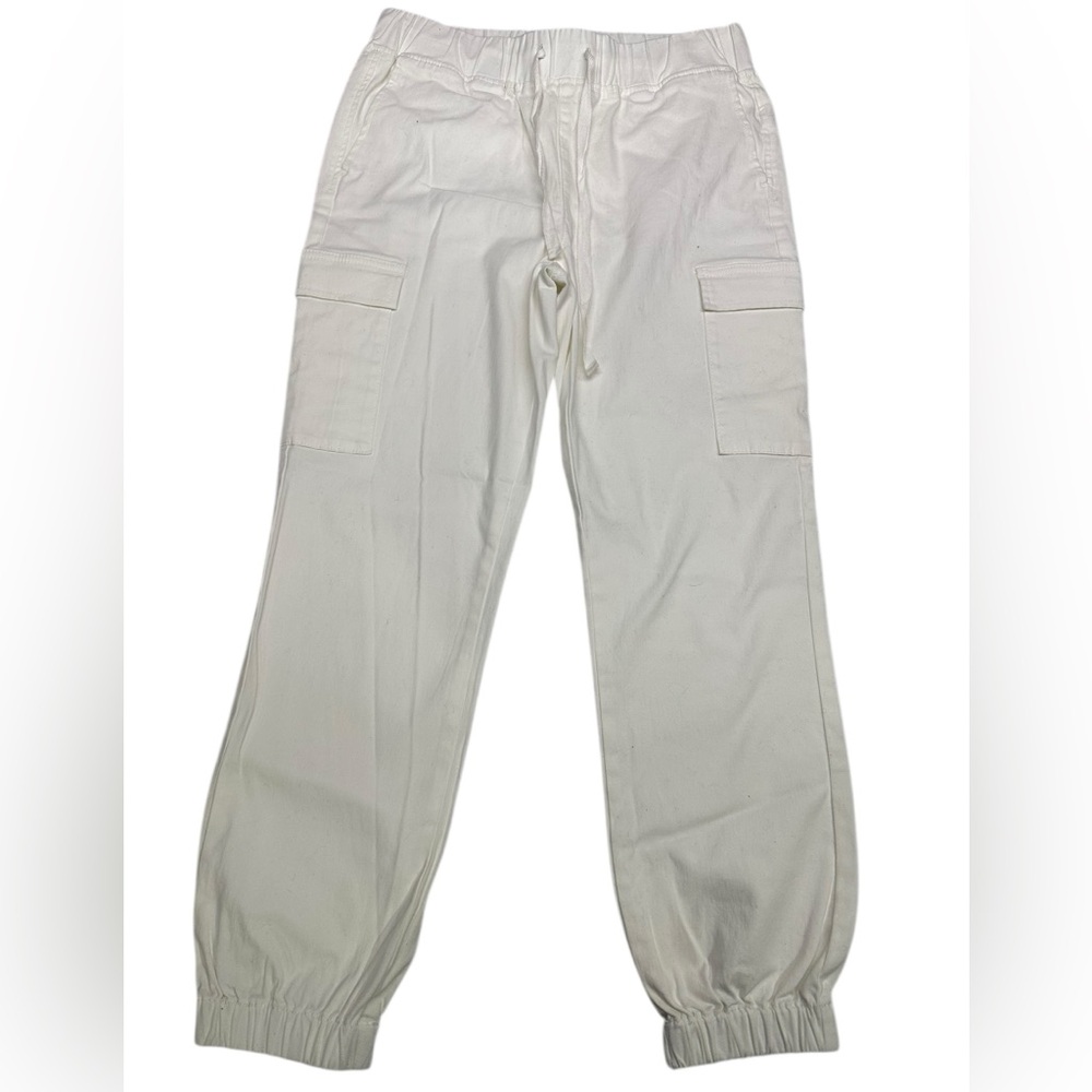 TINSELTOWN / Cream Cotton Casual Jogger Pants / Small / NWOT / Baggy Boho Casual